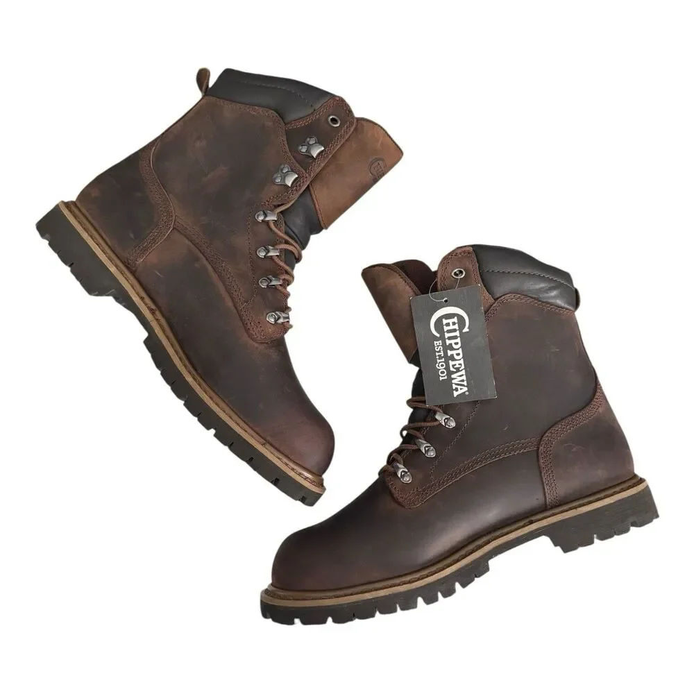 Chippewa 55069 Birkhead 8” Work Boots Men’s‎ 9.5 XW Leather Waterproof Steel Toe